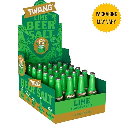 Miniatura 10 de Twang Sal de cerveza saborizada, pepino y lima chile, mini botellas de 1 onza (paquete de exhibición de 24 unidades)