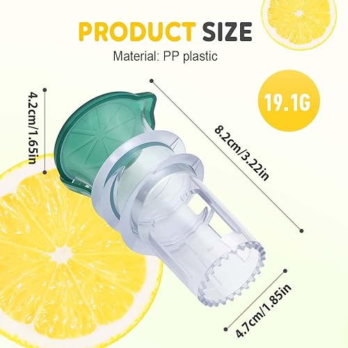 Miniatura 5 de 2 mini exprimidores de limón portátil, prensa compacta mejorada de cítricos, exprimidor de lima duradero para extractor de jugo de lima fresco,