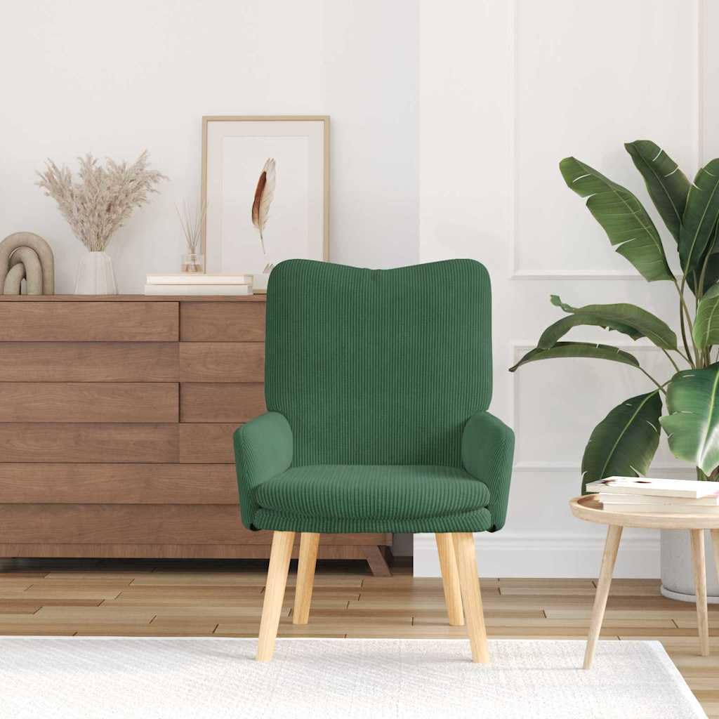 Fotel zielony dżungla 63 x 67 x 94 cm materiał z podłokietnikami i nogami z
