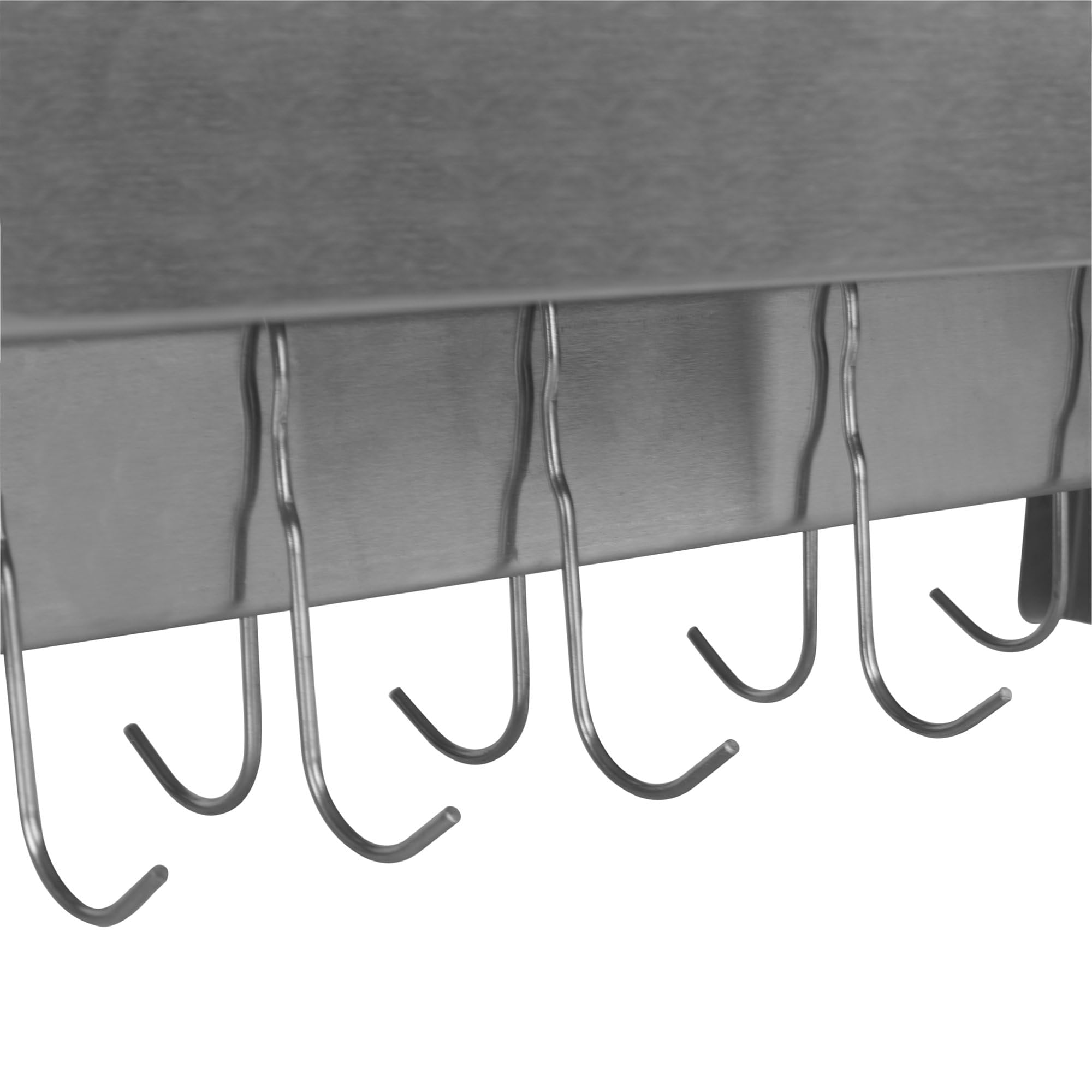 Mahlzeit Roestvrij stalen wandrek in stangdesign | 100 x 30 cm | hangrek, inklapbaar | zilver | plank roestvrij staal rek horeca, wandrek roestvrij staal keukenrek, zwevend rek, roestvrij staal rek