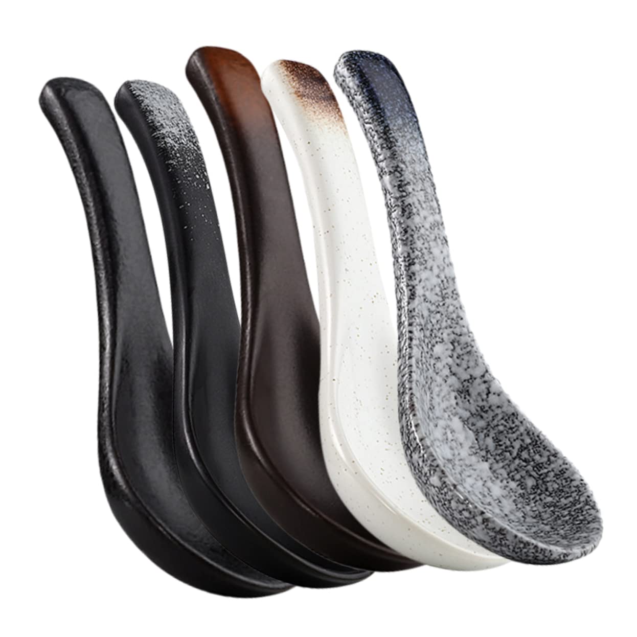Cuillères à porridge et soupe fines décoratives lot de 5 pièces quotidien