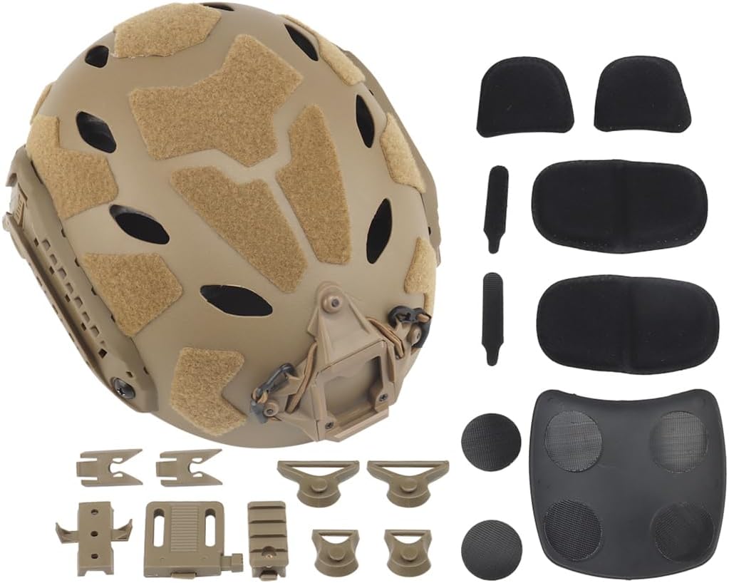 Tactical Helmet Set, Fast Helmet with Airsoft Mask, Pickup Noise Canceling Headset, Paintball Goggles and NVG Model for Outdoor Hunting CS Airsoft Game J