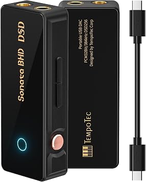 TempoTec Sonata BHD Portable USB C dongle DAC&,3 Gain Levels, 4.4mm&3.5mm,DSD256 PCM32Bit/384kHz