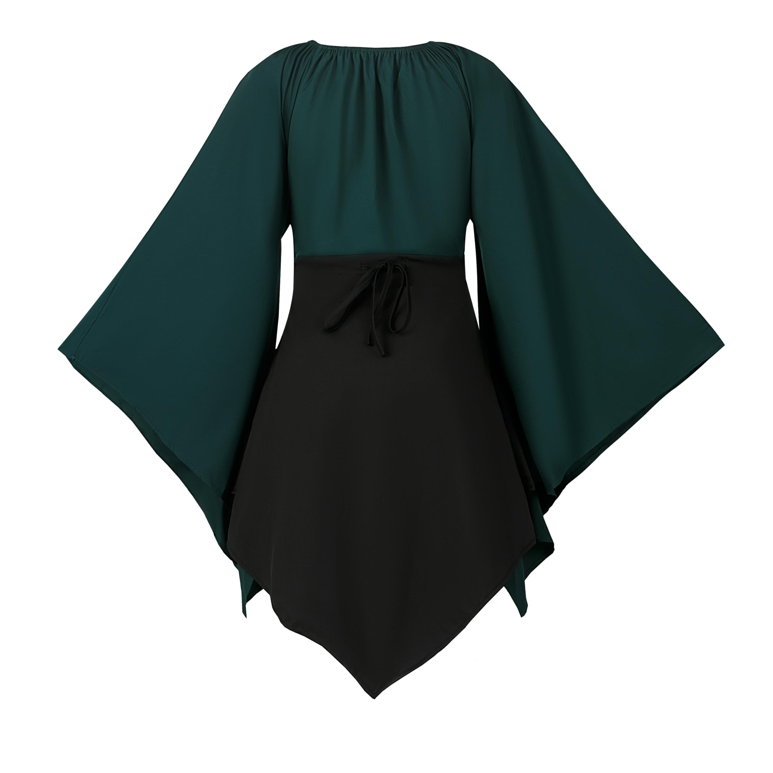 CNVAUIE Costume rinascimentale da donna, abito medievale con maniche a tromba gotico, maxi abito per carnevale, Halloween, feste