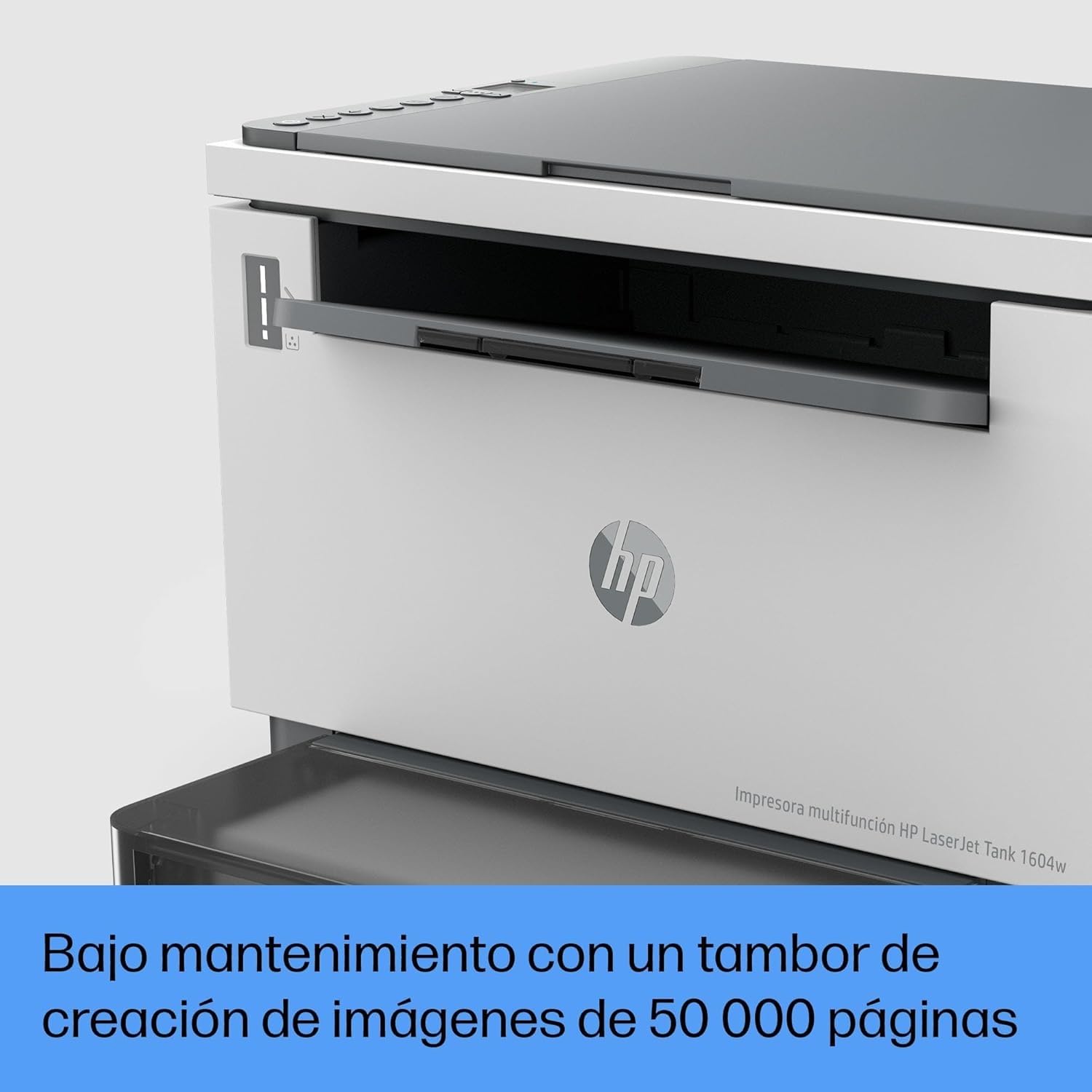 HP LaserJet Tank MFP 1604w 381L0A, Impresora Láser A4 Multifunción con Deposito de Toner, Impresión a Doble Cara Manual, Copiadora y Escaner, Wi-Fi, Smart App, Pantalla LCD Icon, Blanca y Negra