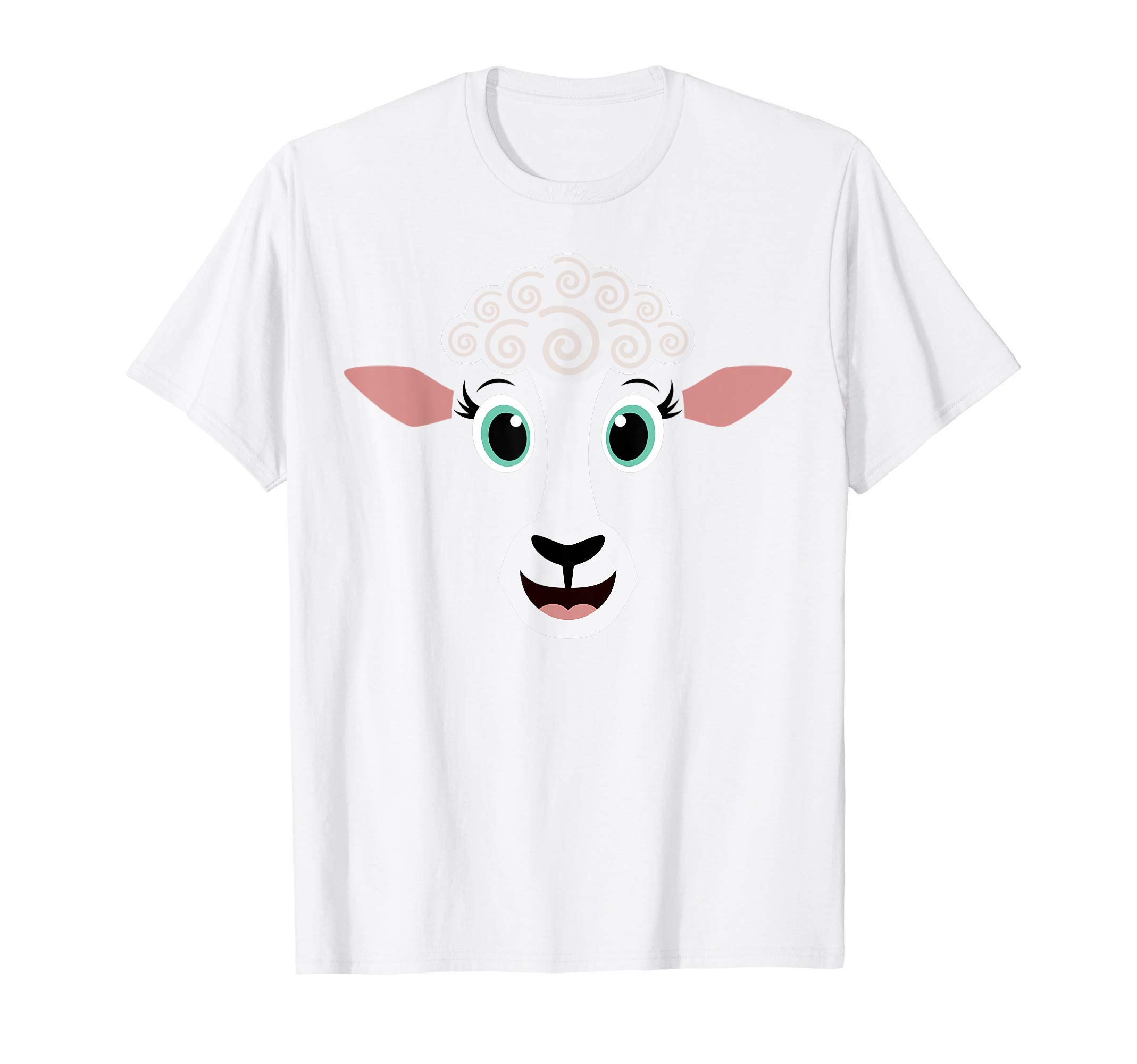 Halloween Costume Gifts Big Animal FaceFunny Halloween Costume for Girls Boys - Cute Sheep Face T-ShirtOEKO-TEX STANDARD 100
