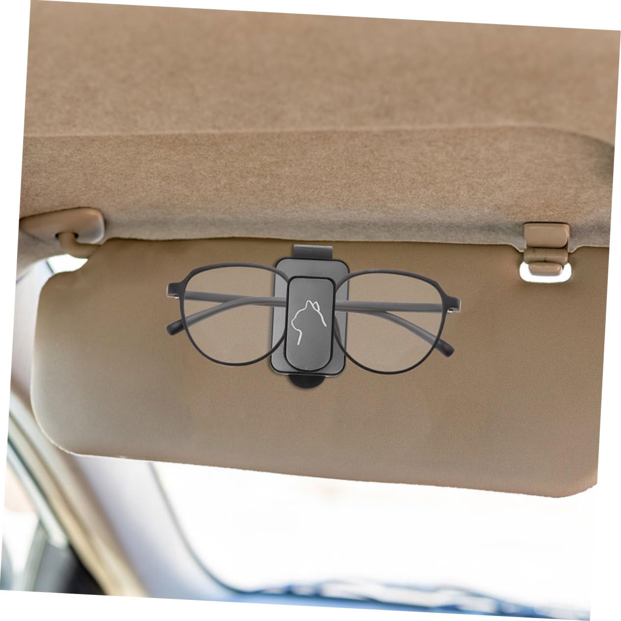 iplusmile 10pezzi Clip Porta Occhiali da Sole per Auto Supporto Visiera Design Elegante e Compatto e Carte Facile Installazione e Accesso Veloce