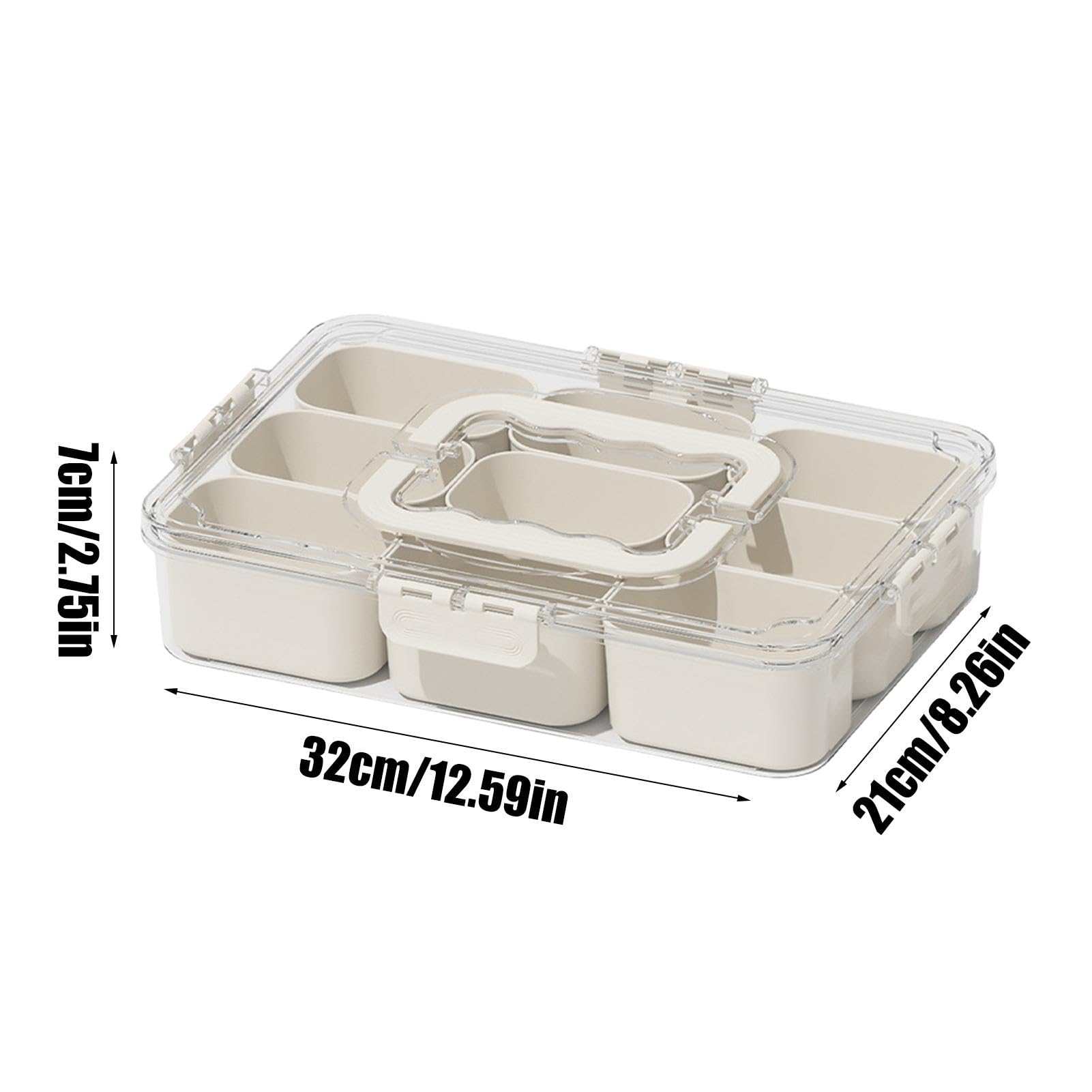 Contenitore Snack Con 4 Scomparti Estraibili - Hermetico, Riutilizzabile, Per Cibo E Salse - Foto 5