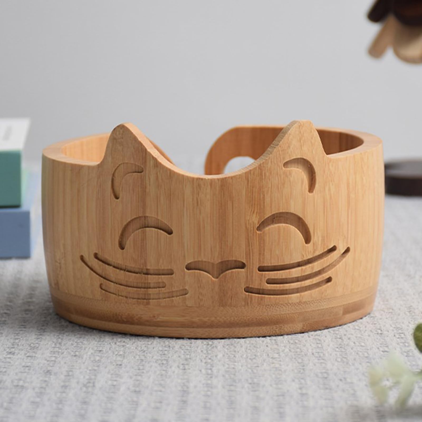 Hinourisha Wood Yarn Bowl, Yarn Bowls for Crochet Yarn Knitting Bowl, Crochet Yarn Holder Bowl - Image 4