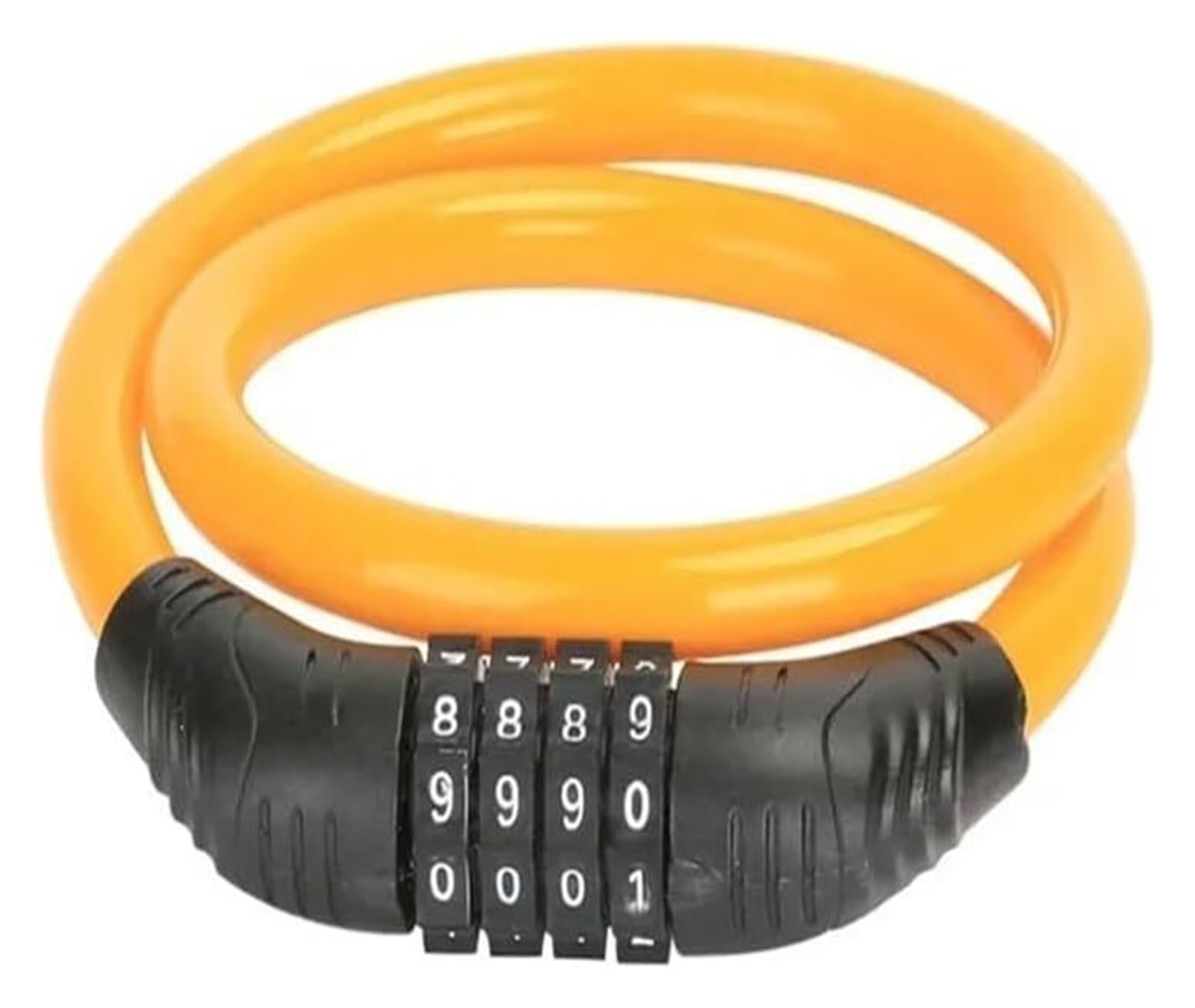 Giveduno M Orange Bicycle Lock, Portable Security 4 Digit Code Mountain Bike Lock Bicycle Multicolor