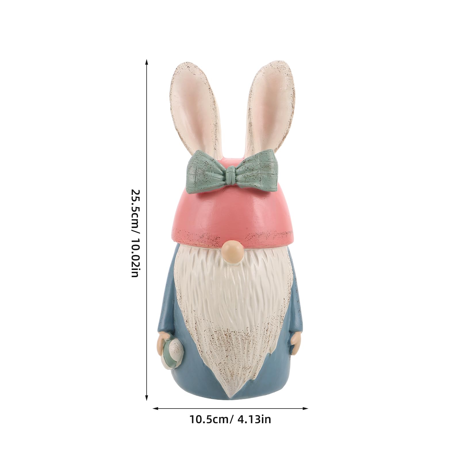 Adorno de Pascua Figura de Conejo de Resina Azul, Decoración Rústica Primaveral para Mesa y Estantería, Estatua Pequeña sin Rostro para Relleno de Cesta y Centro de Mesa