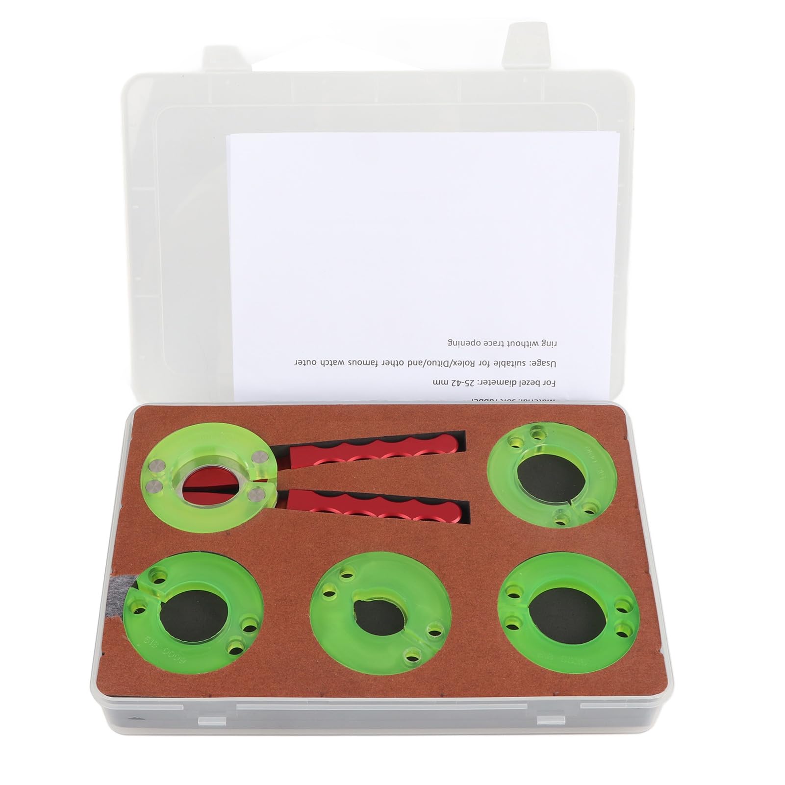 Kit di Riparazione per Orologiai Kit di Strumenti per Riparazione Orologi Set Orologi Set 4 Anelli in Gomma Morbida Aprire la Lunetta Dell'orologio del