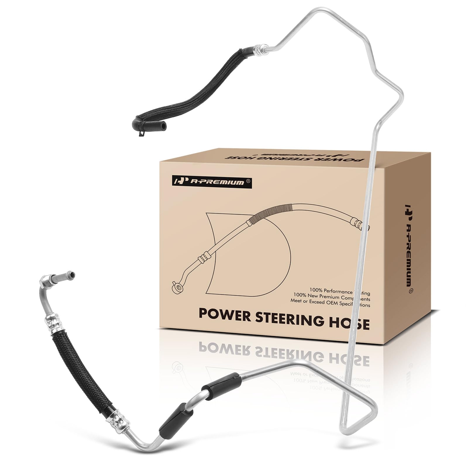 A-Premium Power Steering Hose Return Hose Line Assembly Compatible with Jeep Wrangler 2007 2008 2009 2010 2011 3.8L, Rack Pinion To Reservoir