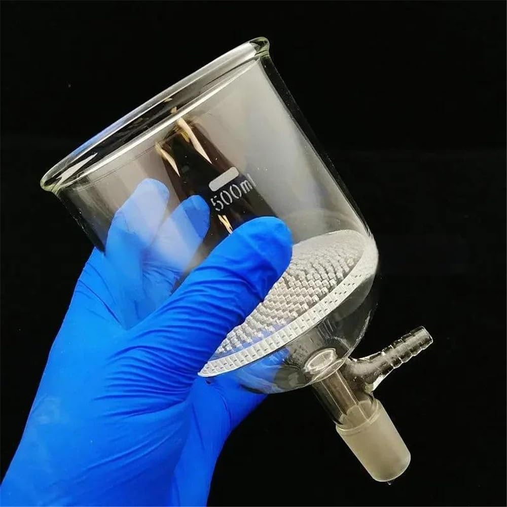 Embudo de vidrio de laboratorio con boca de succión lateral, puerto de molienda estándar, 1 unidad, 30 ml a 1000 ml, 19#, 24#, 29#(1000ml joint No.24)