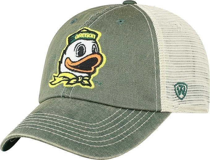 Collegiate Vintage Design Adjustable Hats (US Alpha One Size Oregon)