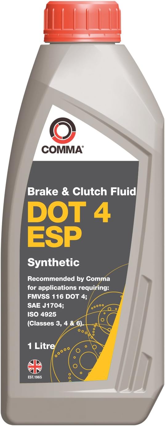 Comma BF4ESP1L DOT 4 ESP 1L Synthetic Brake Fluid
