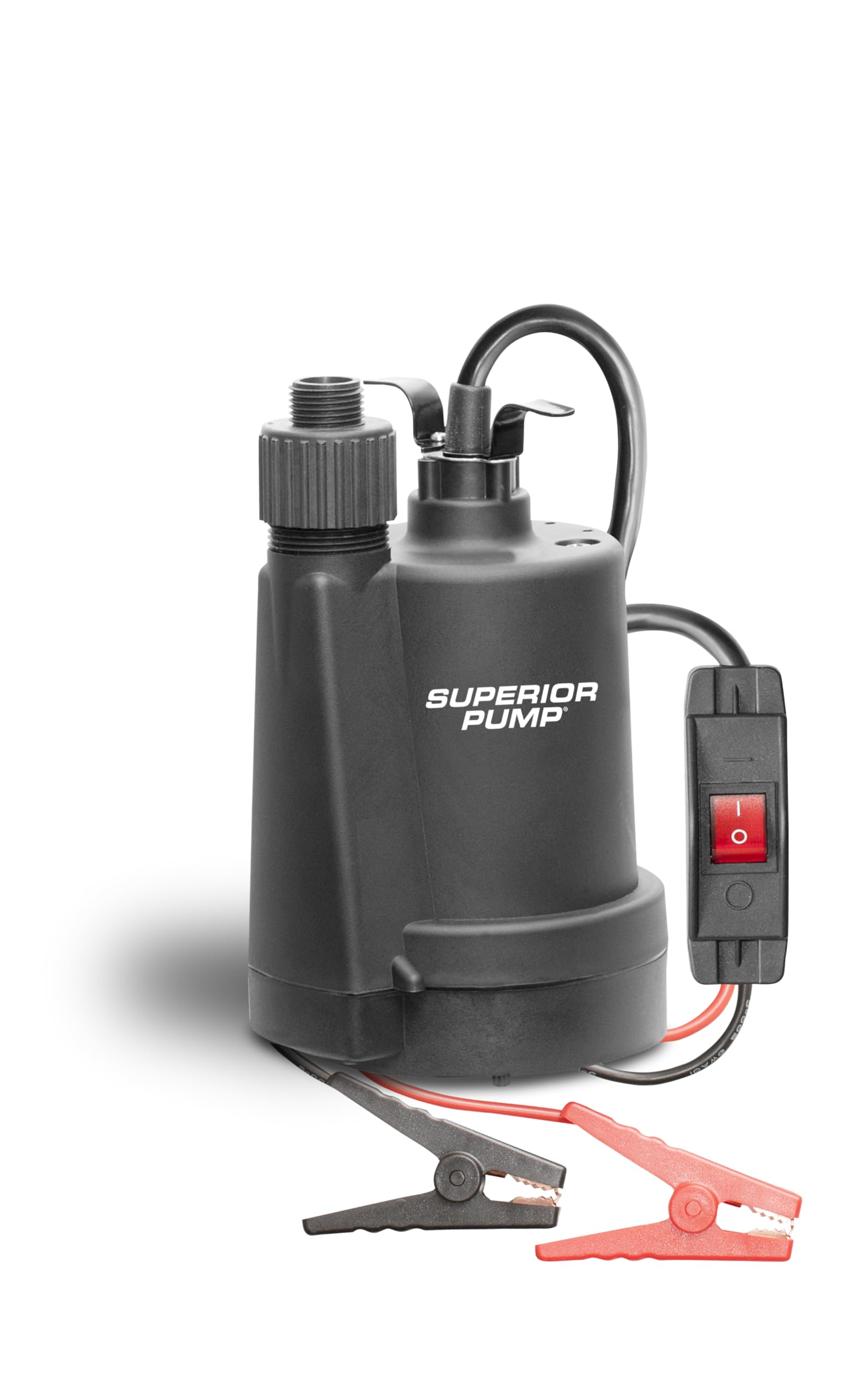 Superior Pump 91012 12 Volt Utility Pump with 20-Foot Cord, Black