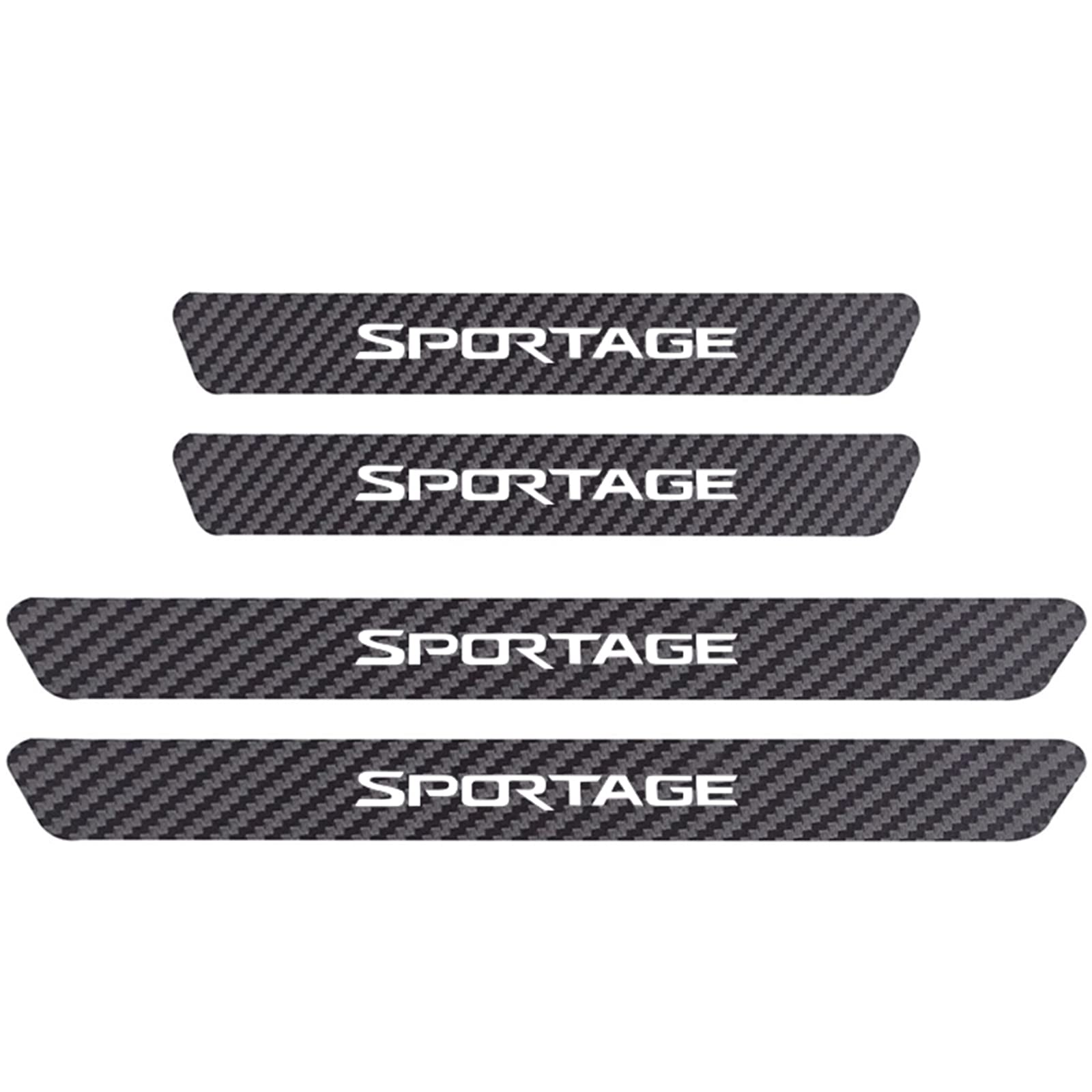 Symilov Sportage 4Pcs Car Door Sill Protector For Ki-A Seltos Rio K5 Gt Line Ceed, Carbon Fiber Scuff Plate Door Sill Trim Sticker Welcome Pedal Car Styling Accessories,