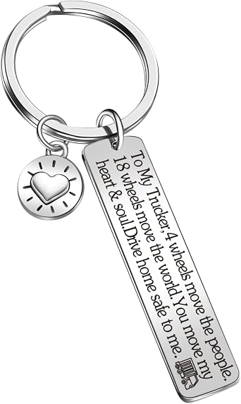 سائق الشاحنة Keychain شاحنة سائق شاحنة هدية عيد ميلاد Keychain زوج Keychain Boyfriend هدية مجوهرات بعل