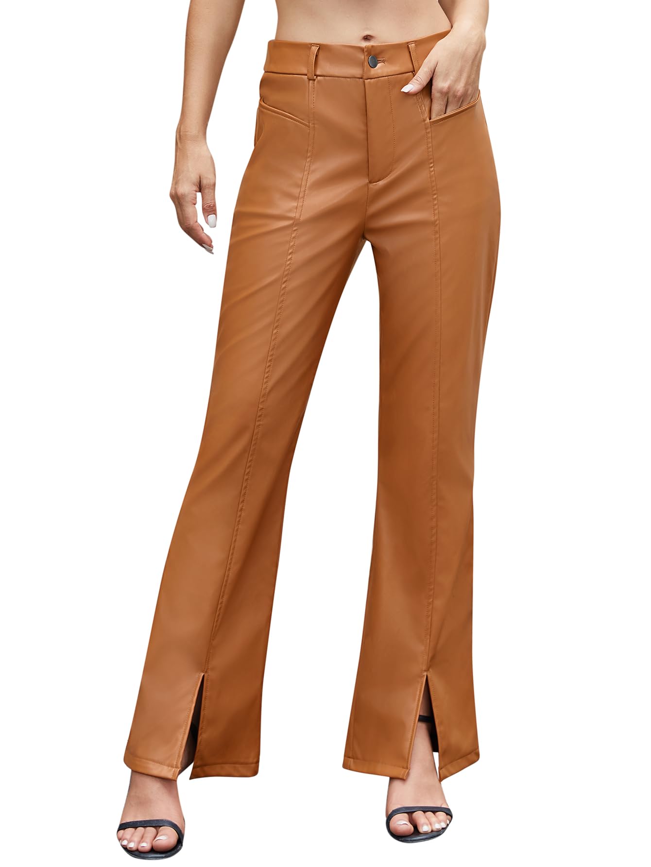 Scacto Womens Striped Wide Leg Pants with Pockets High Waist Drawstring Loose Trousers Palazzo Pants