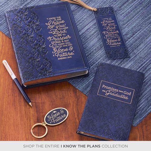 Image of Christian Art Gifts Faux Leather Bookmark for Women: I Know the Plans