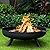 AMAGABELI GARDEN & HOME Fire Pit Outdoor Cast Iron Wood Burning Fire Bowl 28in with A Drain Hole Fireplace Extra Deep Large Round Outside Backyard Deck Camping Heavy Duty Metal Grate Rustproof BG368