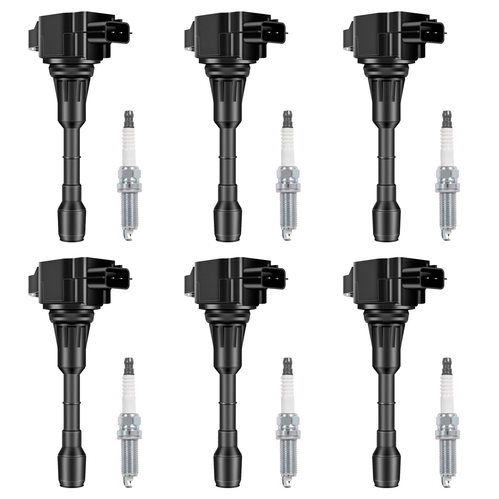 Set of 6 Ignition Coil Packs and Iridium Spark Plug Compatible with Nissan Infiniti Quest Maxima Pathfinder Murano