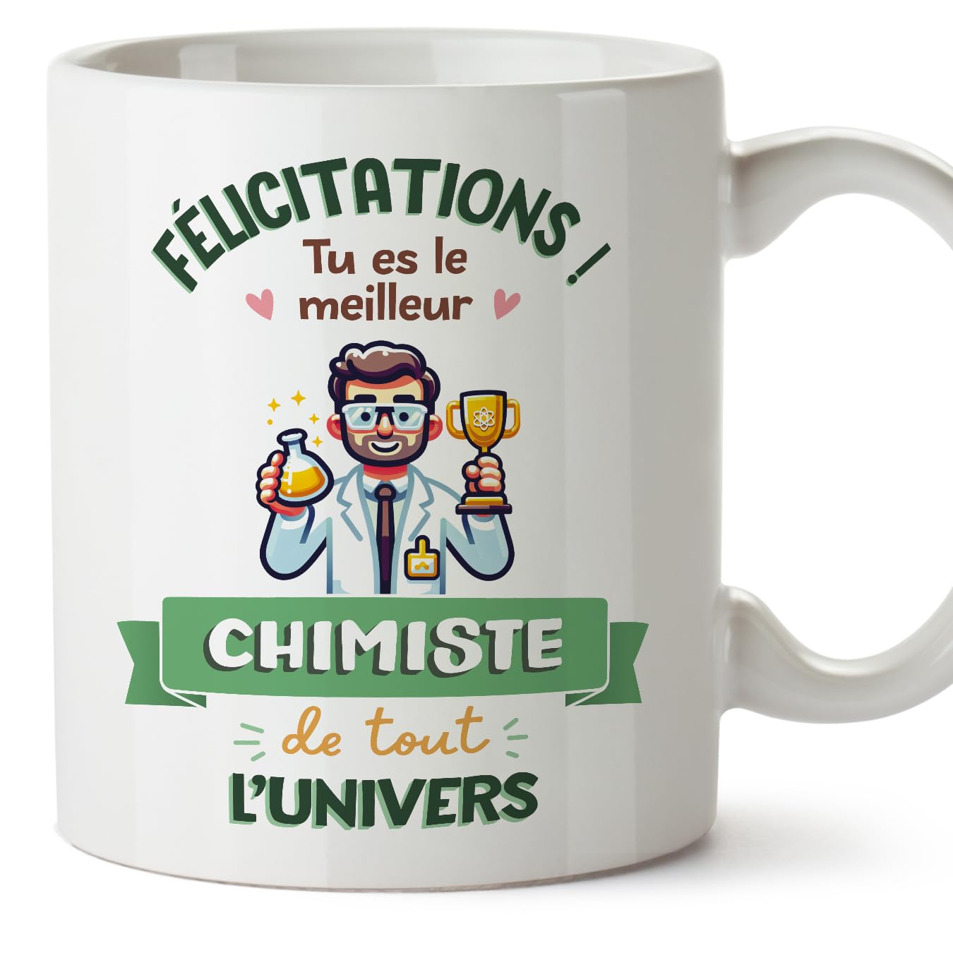 MUGFFINS Chemist Man Mug - in French - Meilleur Univers Trophée - Funny Gift for Colleagues - Ceramic 11oz Mug — image 1