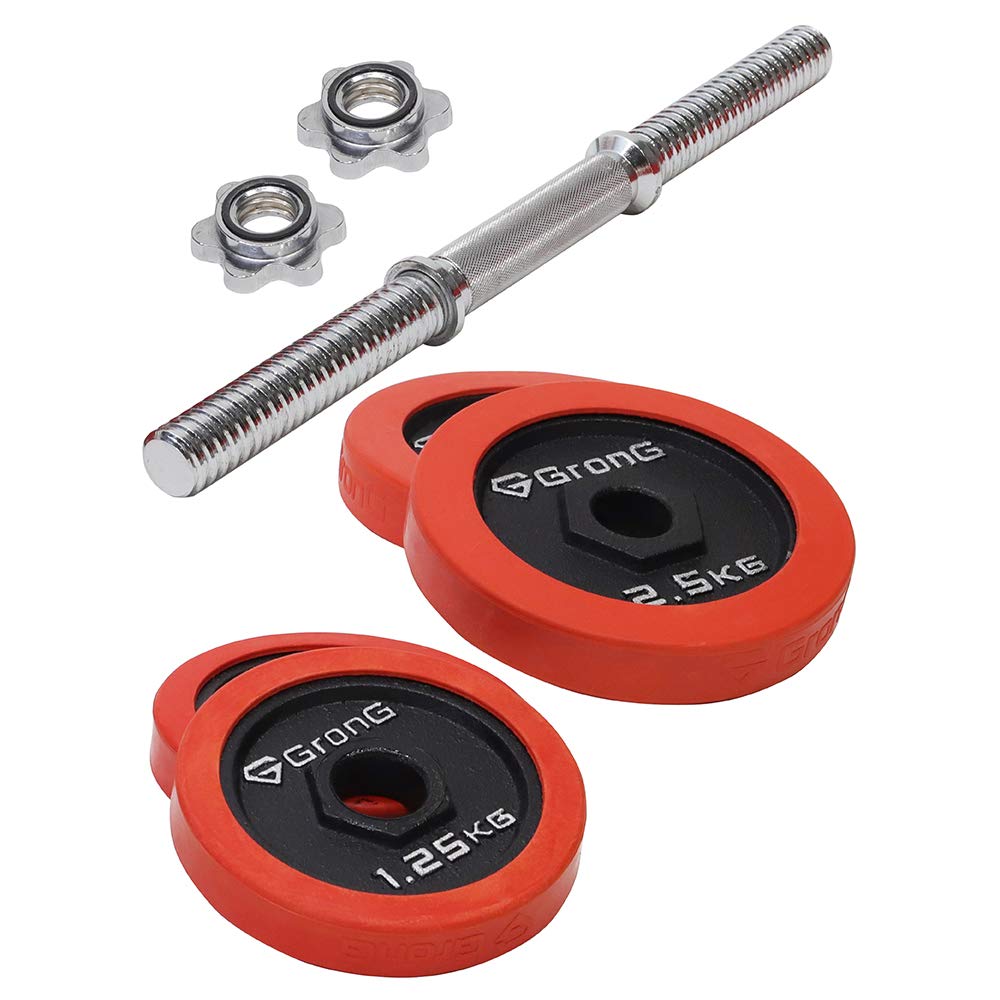 Amazon | グロング GronG ダンベル 片手10kg 1個 単品 プレート