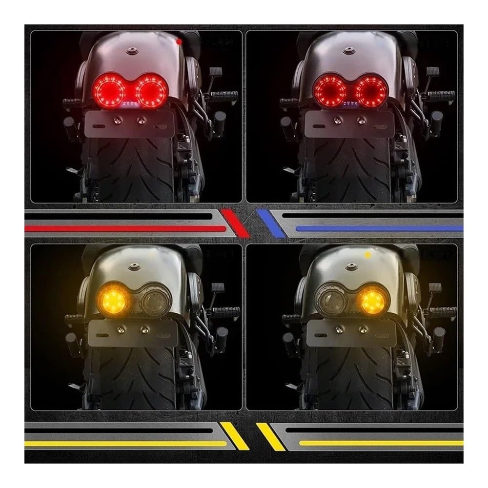 fanale posteriore Luce Di Stop Posteriore A LED Per Moto, Luce Lampeggiante, Luce Di Stop Per Moto, Luce Posteriore Con Luce Targa, Indicatori Di Direzione