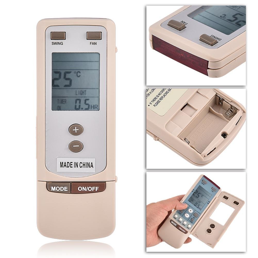 Calvas - Mando a distancia universal con pantalla LCD para aire acondicionado y aire acondicionado GREE Y512 Y502