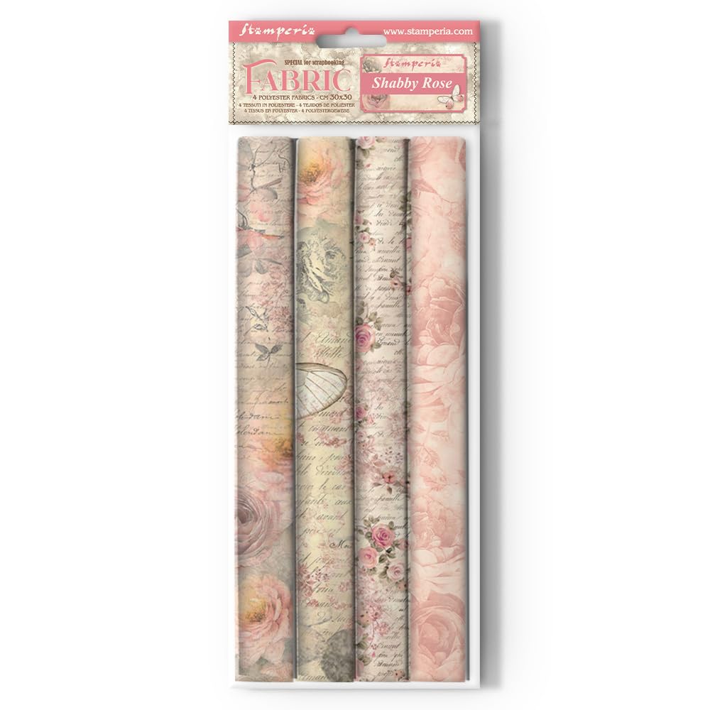 Stamperia SBPLT29 Sheets Fabric, Multicoloured, 30 x 30 x 0.2 cm, Multi-coloured, 30 x 30 x 0,2 cm
