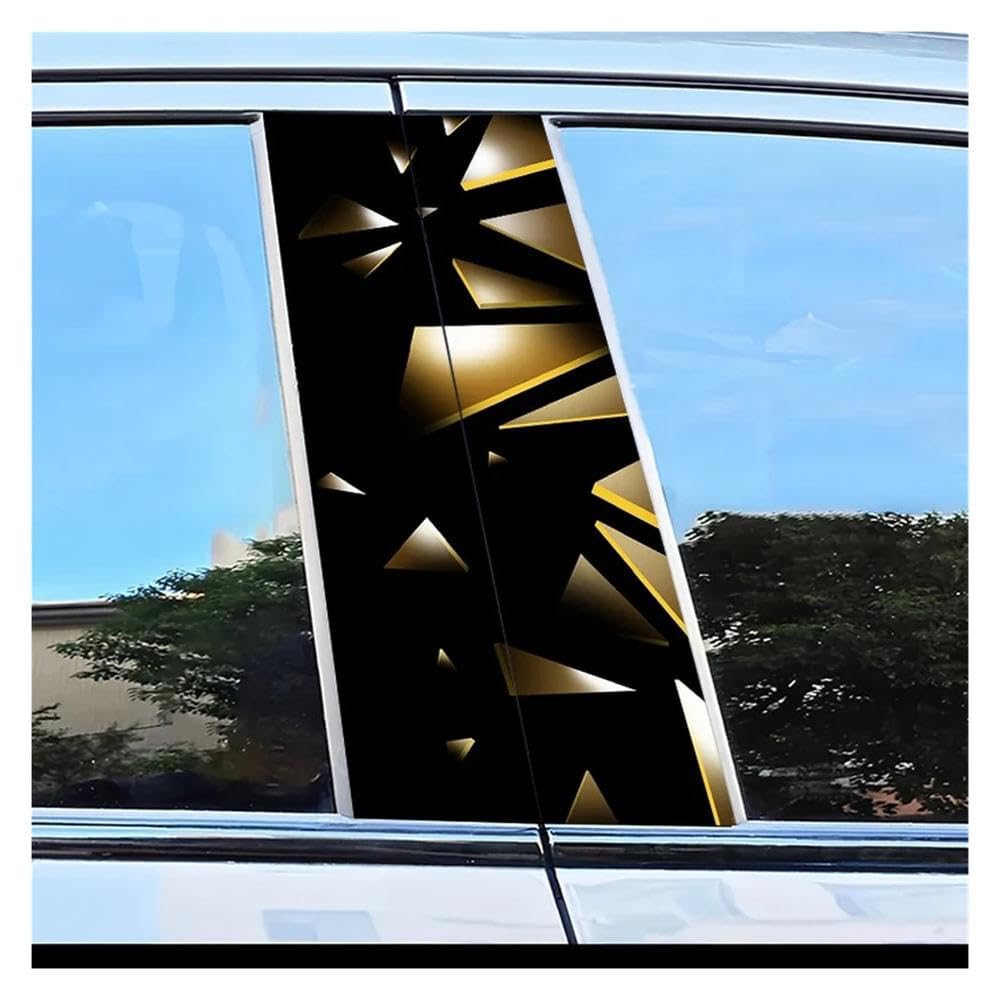 Body Parts 2pcs Car Center Pillar Stickers Geometric Fragments Scratch Protection