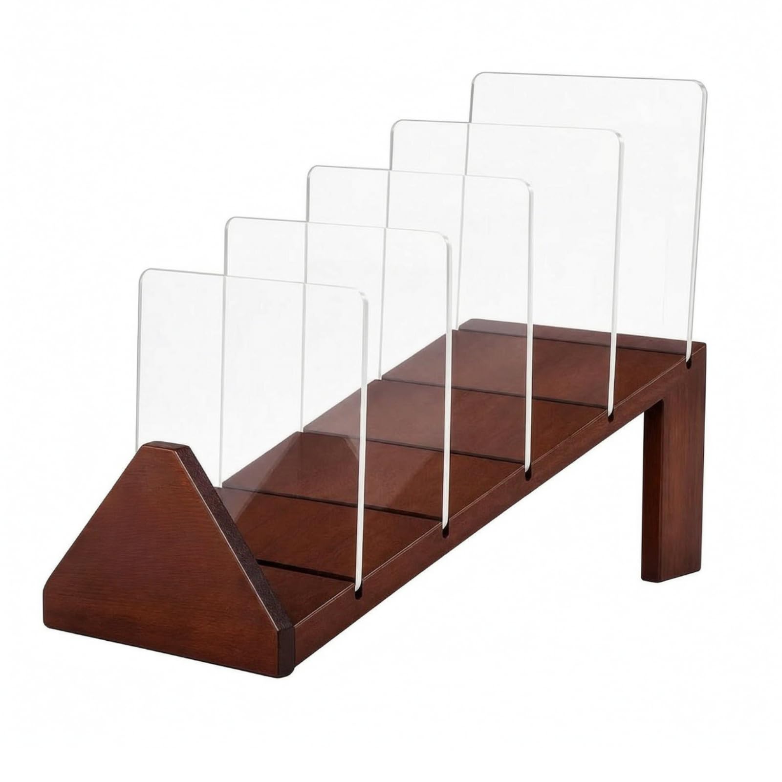 Colcolo Rack Rangement Vinyle Table En Bois Itallation Range-Disques Séparateurs En Acrylique Traparent Compact pr Coole Multimédia