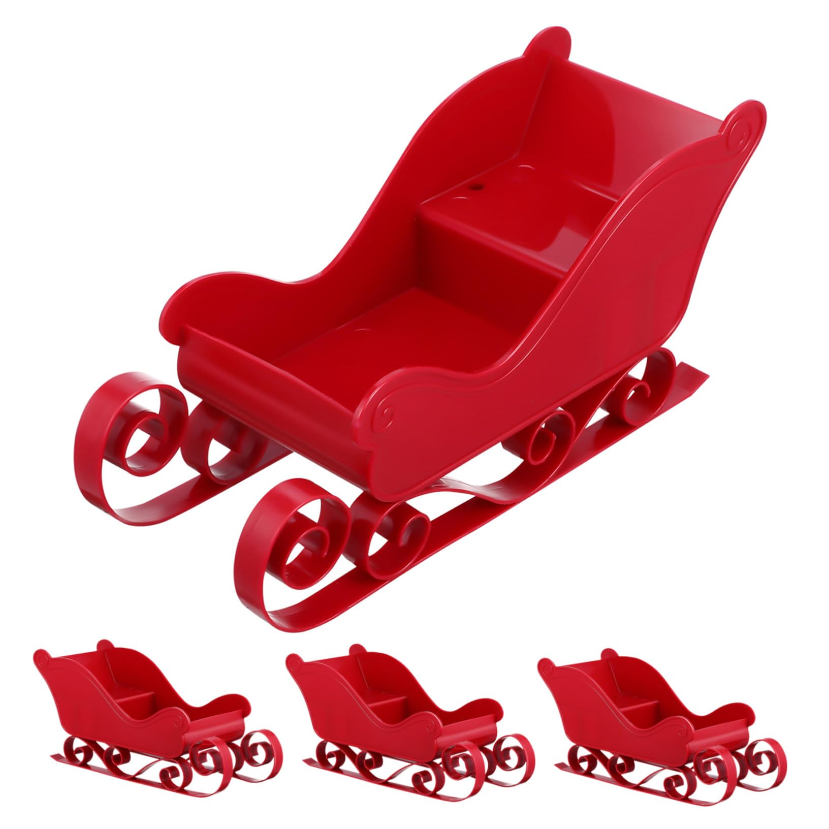 Alipis 4stücke Mini-schlitten-weihnachtsdeko aus Dekorativer Tischschmuck Festliche Weihnachtsschmuckidee Kleiner Schlitten für Baumhänger Süßigkeitenhalter und Weihnachtsschmuck