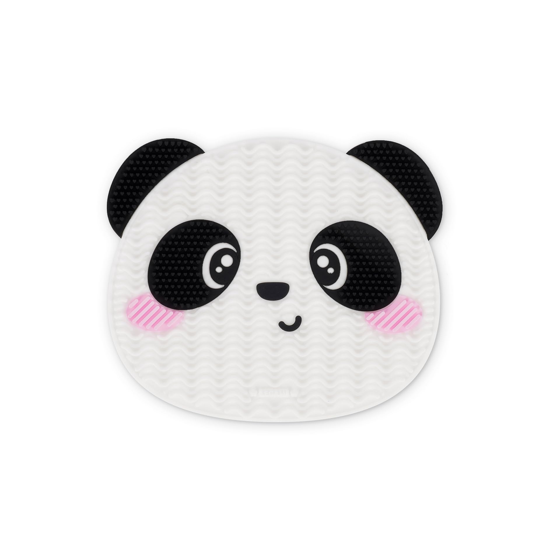Legami - Makeup Brush Cleaner Mat - Brush it Off! - Makeup Brush Cleaning Pad, Silicone Pad for Cosmetics with Suction Cup - Panda Theme