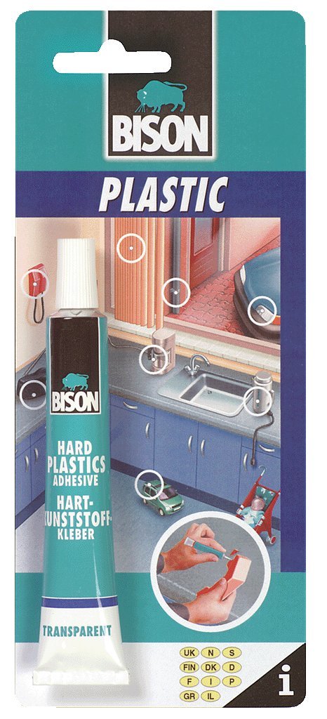 2 x 6305315 Bison Rigid Hard Plastics Repair Adhesive Glue 25ml Extra Strong and Waterproof