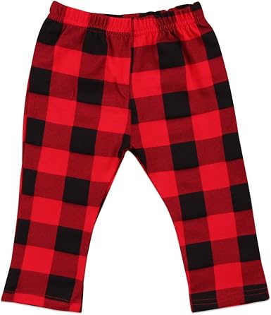 Amazon.com: Pantalones de bebé para niños pequeños, pantalones largos de  algodón a cuadros, color rojo y negro : Ropa, Zapatos y Joyería