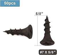 Vista 38 de Tornillo de madera #8 x 3/4 pulgadas 100 piezas, recubierto de fosfato negro, acero inoxidable, cabeza plana, cola de milano, autorroscante, rápido