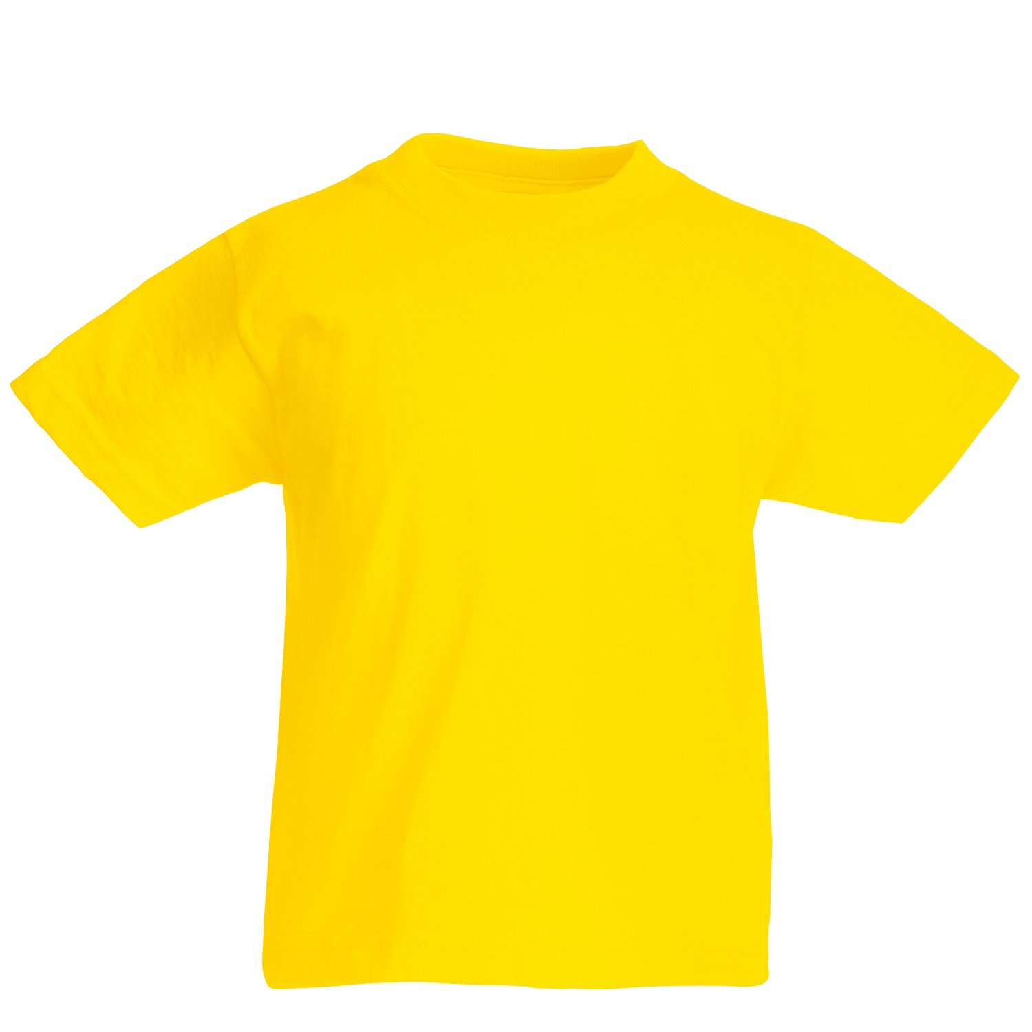 Fruit of the Loom Childrens Kids Valueweight Cotton T Shirt Yellow