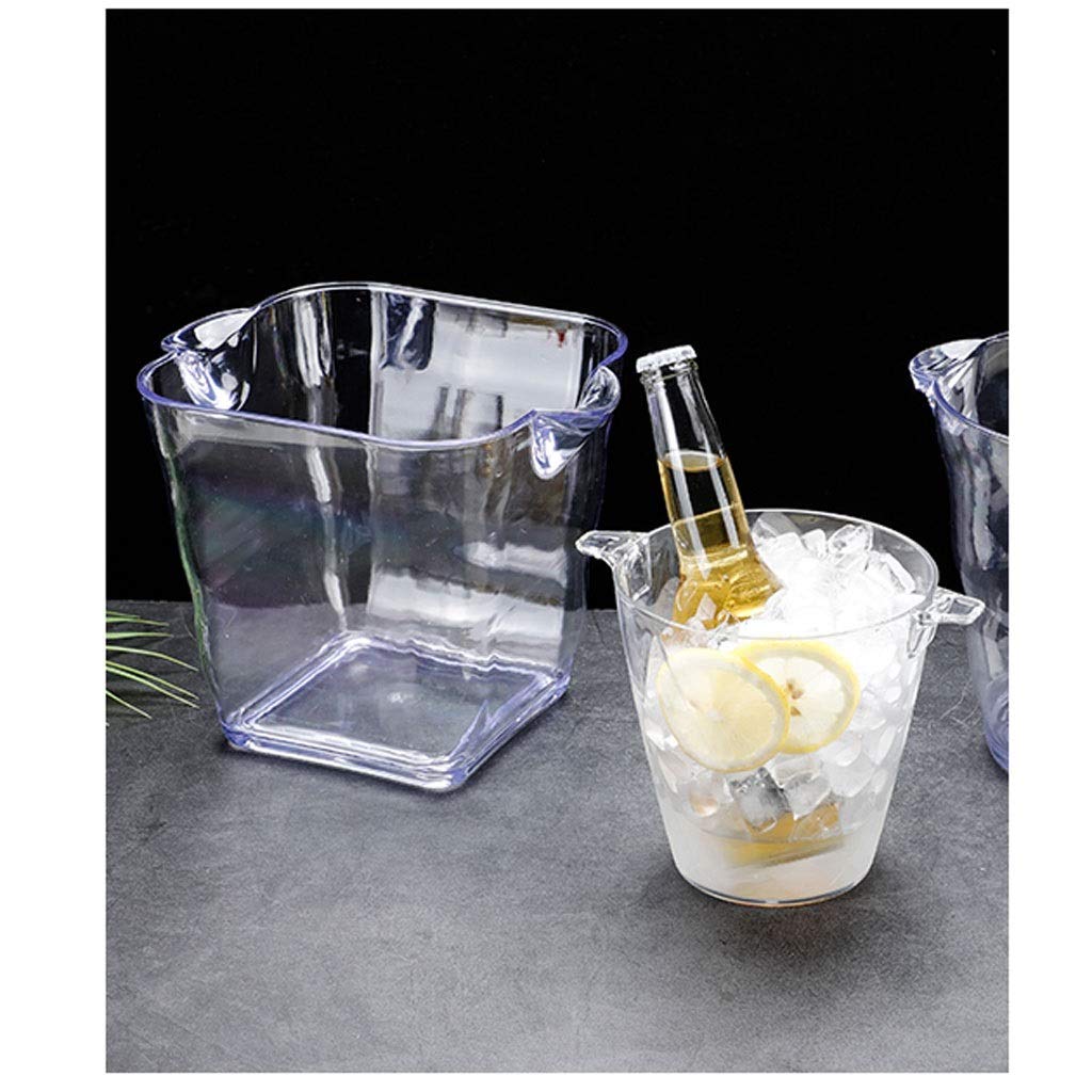 Cubitera de Hielo Acrílico Cuadrado Cubo de hielo Bar Capacidad grande Cerca de cerveza Cubo de hielo Cubo de hielo Restaurante Champagne Cubo Cubo Partido Partido Bebida Cubo de hielo Cubitera