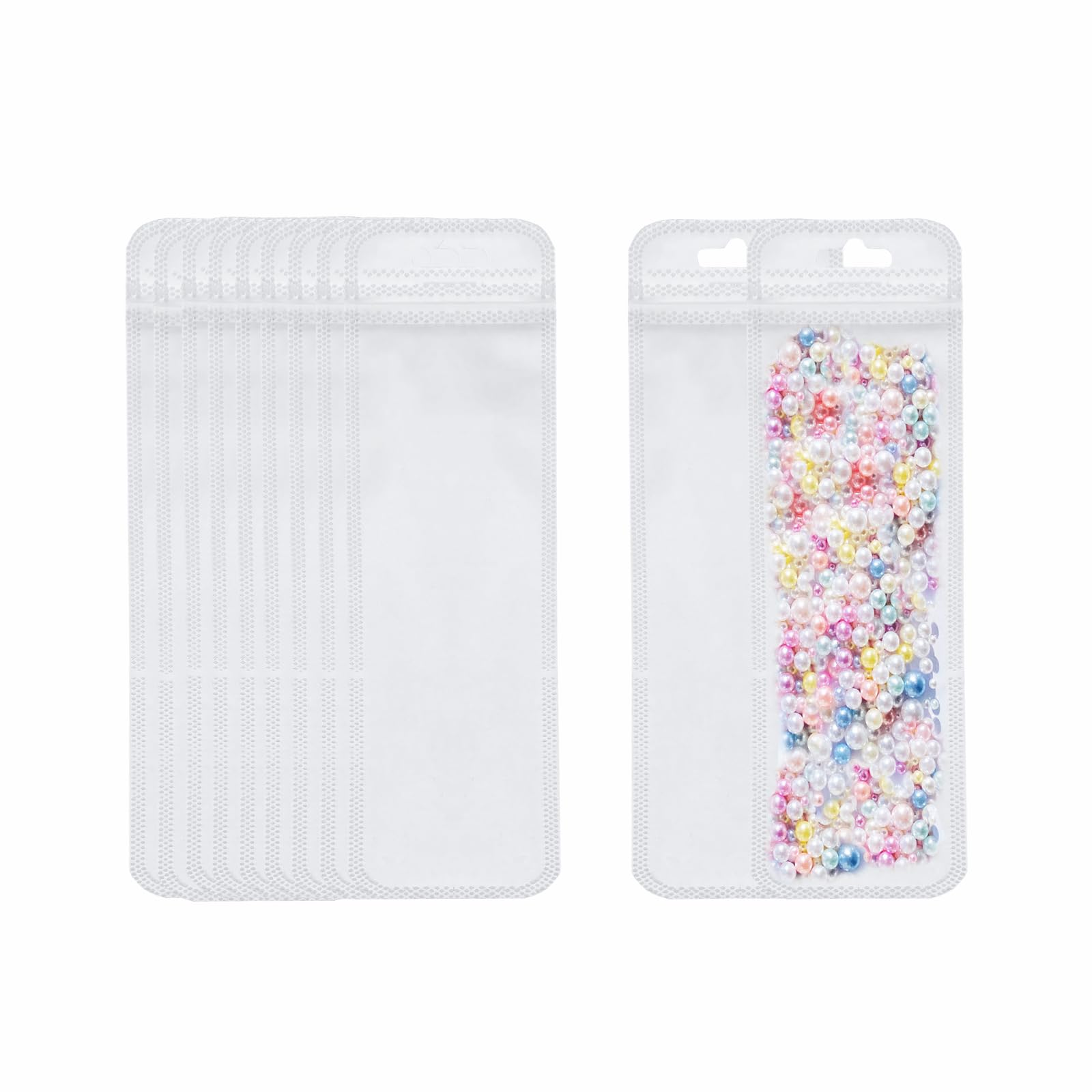 100 Pcs Packaging Bags for Small Business, Resealable Pouch Bag for Pens, 2.4 X 7.3" Clear Food Storage Smell Proof Bags for Packaging Lipgloss, Jewelry, Cosmetic, Candy