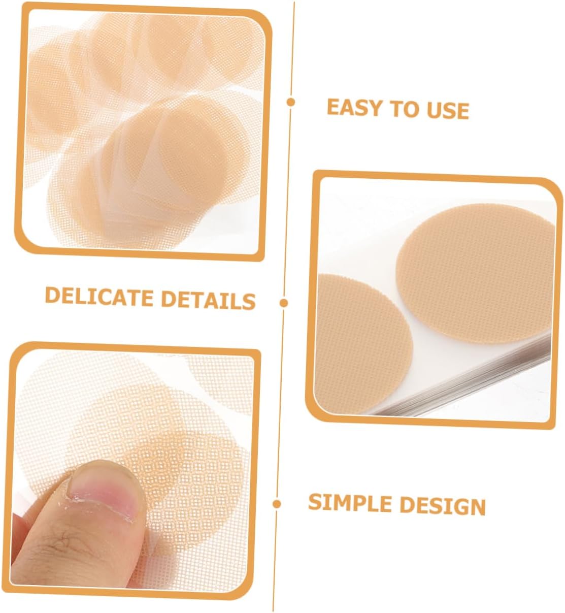 Toddmomy 100pairs Breathable Disposable Nipples Covers for Men Skin-friendly Adhesive Patches Chafing for Running Sports Skin Tone Beige