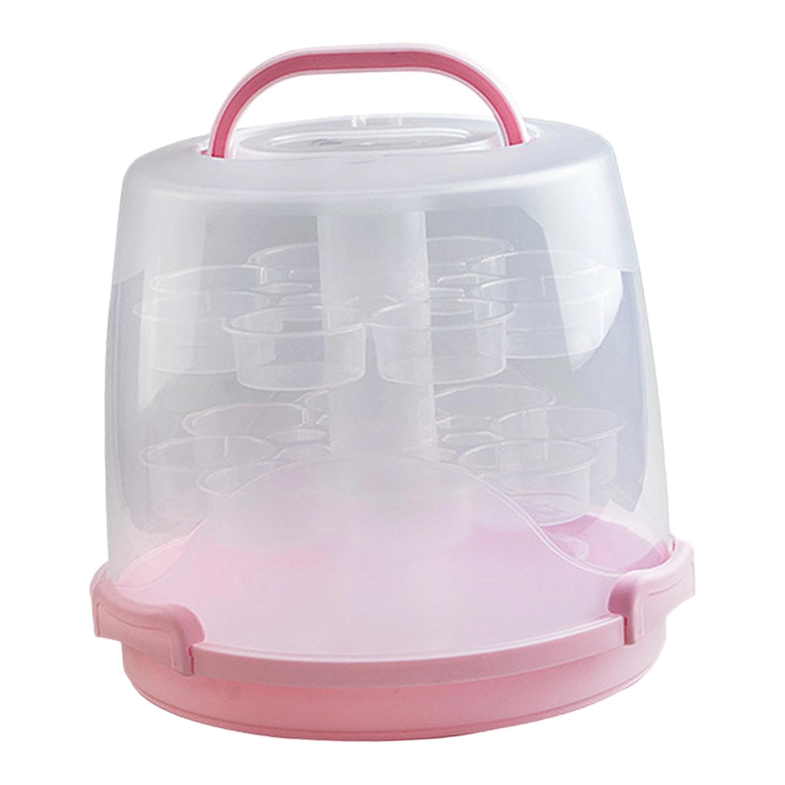 Sharplace Caja de Embalaje Multiusos para Panecillos, Pasteles Y Otros Usos, Ideal para Camping, Cumpleaños, Cocina Y Repostería Casera, 24 Compartimentos