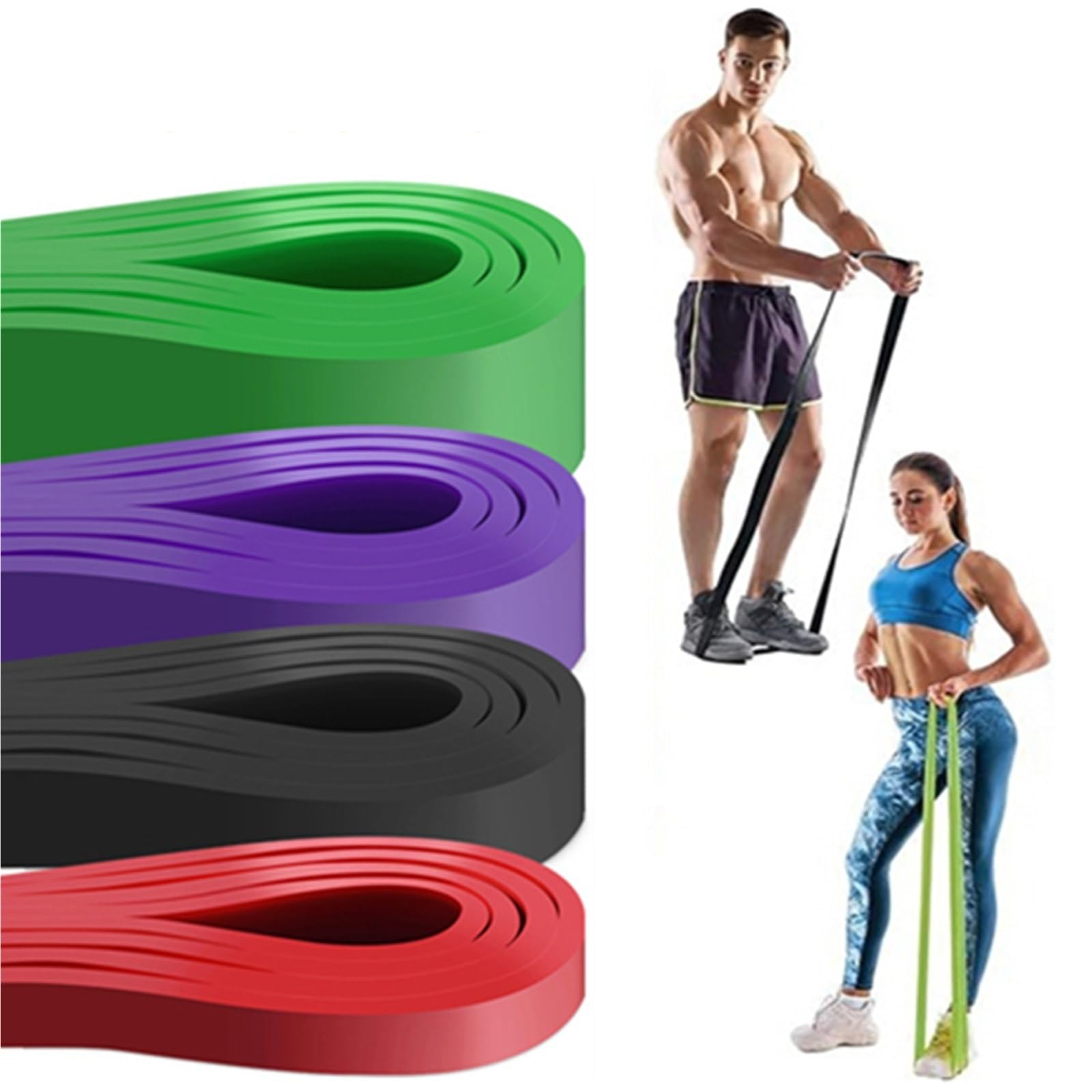 FitnessbäNder 3-teiliges Fitness-Widerstandsband | Boxen, Agility, Training, Workout, Fitnessstudio, Ausrüstung, Yoga, Pilates, Zubehör, Gummi, Zuhause