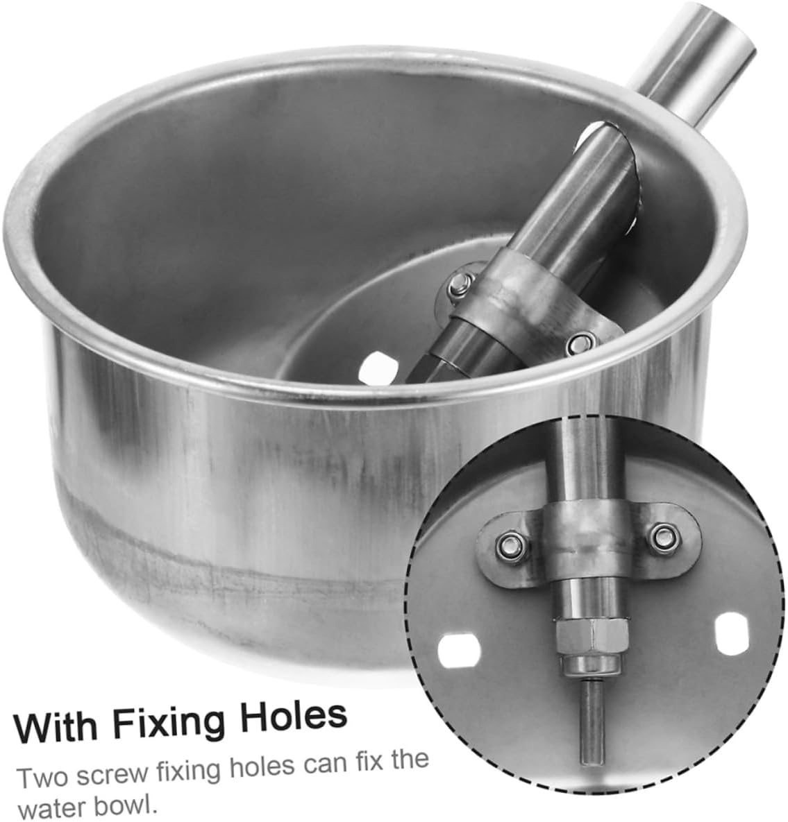 BESPORTBLE 2pcs Automatic Pig Water Bowl Stainless Steel Livestock Drinking Water Bowl Floating Level Control