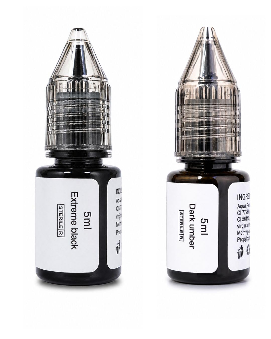 5ML Pigment Sample Microblading Tattoo Ink MicroPigment Permanent Makeup (Extreme Black and Dark Umber 5ml)-image-48
