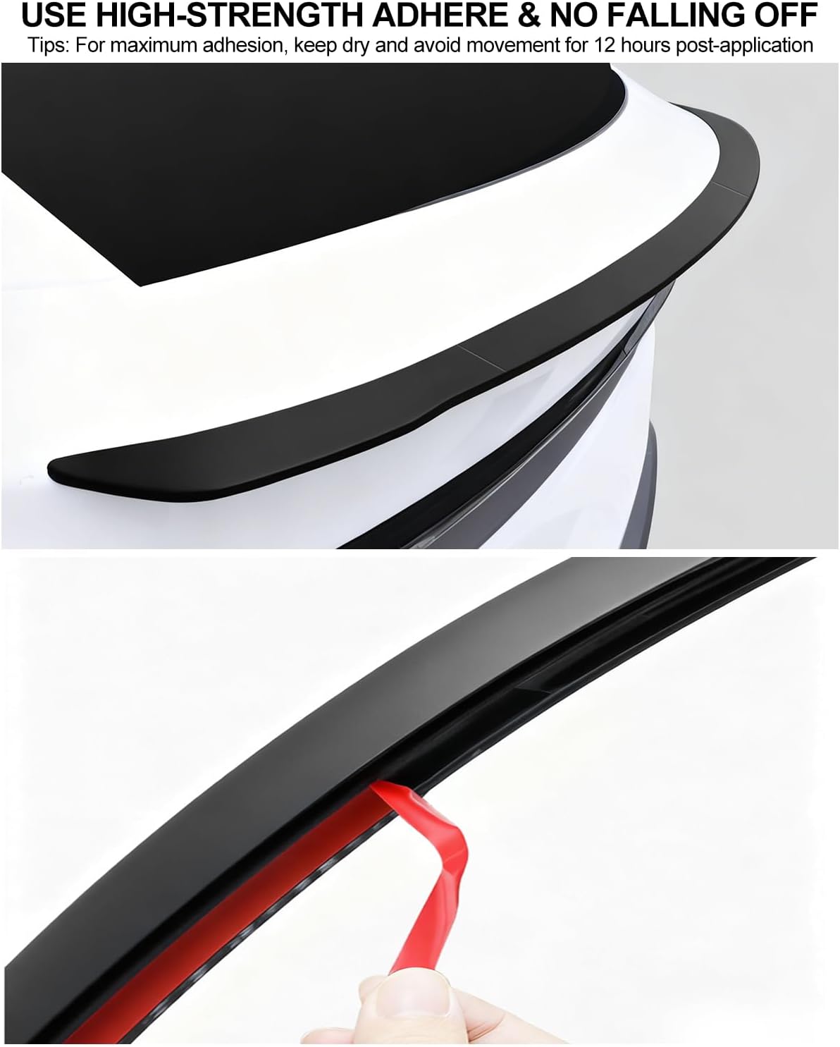 for Tesla Rear Spoiler Wing Model Y Juniper 2025 2026 Segmented Rear Lip Spoiler Exterior Model Y Refresh Accessories ABS Rear Trunk Lip Sporty Appearance Black Styling Kits Spoilers