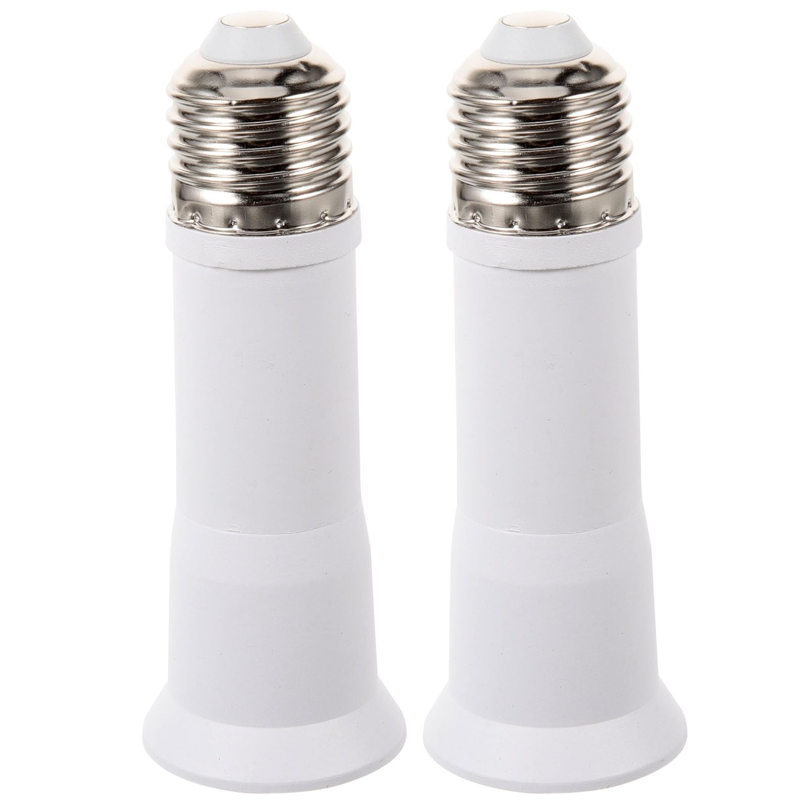 Cabilock 2pcs Conversion Lamp Holder Bulb Socket Extender Telescopic Light Bulb Extender Socket for Outdoor Indoor Use