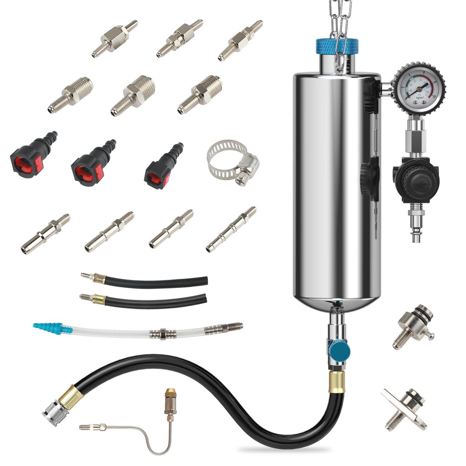 1000ML Automotive Fuel Injector Cleaner Kit (150PSI) with Non-Dismantle Cleaning Function